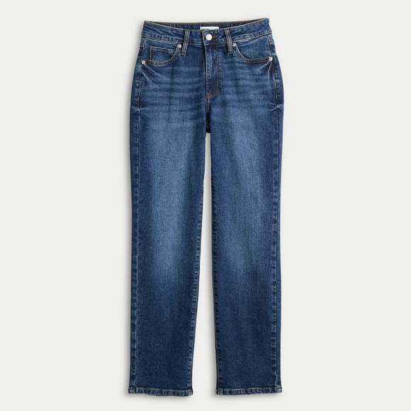 Sonoma Goods For Life Denim - Classic Straight-Leg Women’s Jeans - Dark Blue